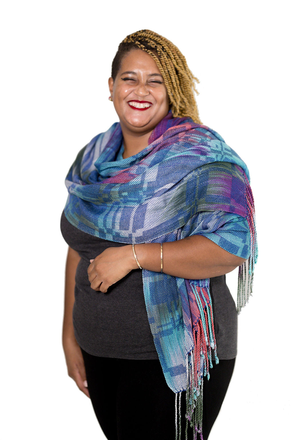 Kereru Tencel Shawl- Eastern Bluebird
