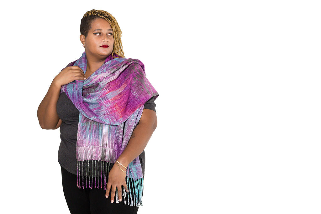 Kereru Tencel Shawl-Raspberry