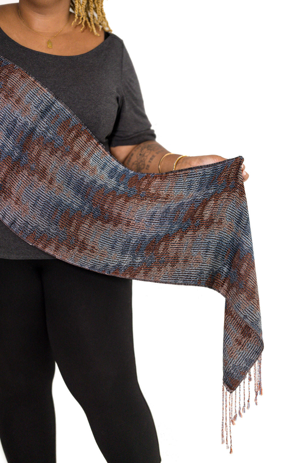 Belted Kingfisher tencel/ seacell Classic Scarf- Raven