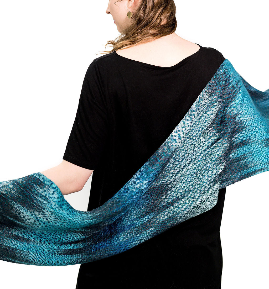 Splendid Fairy Wren Classic Tencel Scarf- Deep teal