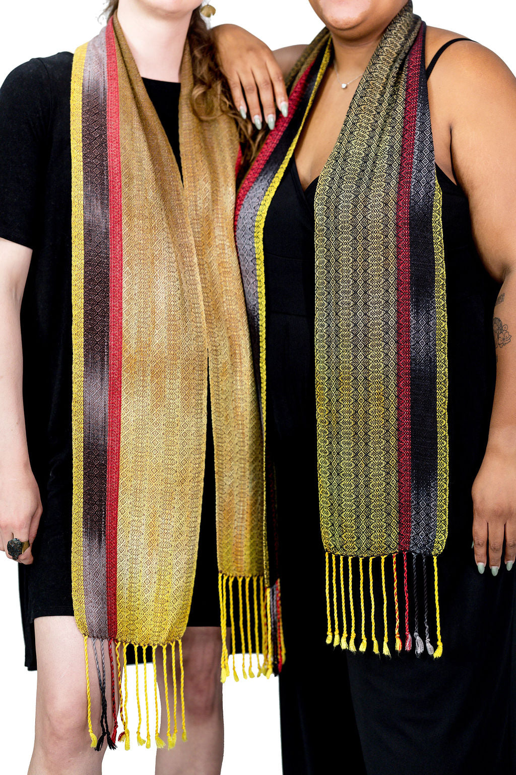 Cedar Waxwing Skinny Tencel Scarf- Raven