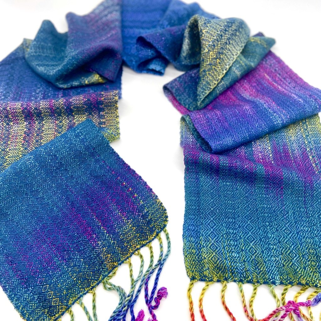 Oriental Dwarf Kingfisher Skinny Scarf- Various Colors - Sydney Sogol, Skinny Scarves, pre-order-oriental-dwarf-kingfisher-skinny-scarf, eco-friendly scarf, scarf, skinny scarf, tencel scarf,