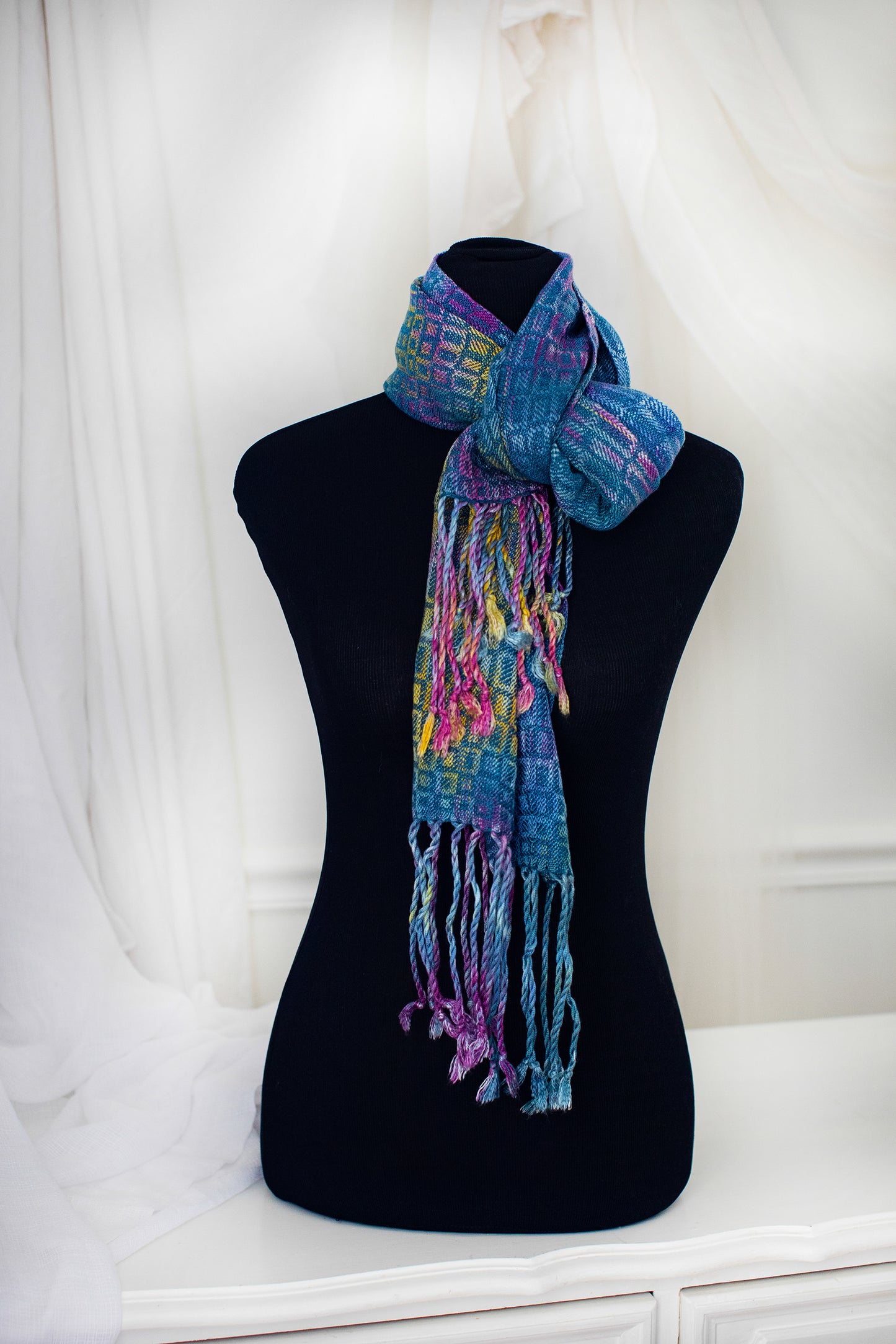 Oriental Dwarf Kingfisher- Barn Swallow Classic Tencel Scarf