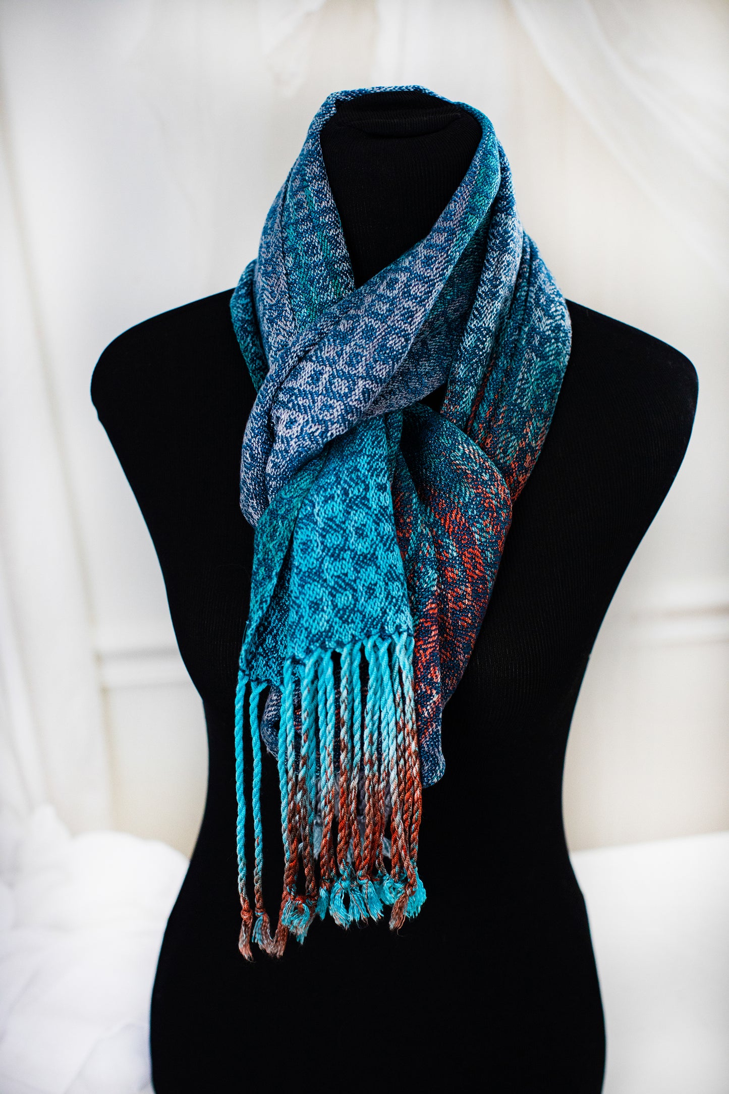 Sacred Kingfisher Classic Tencel Scarf- Barn Swallow