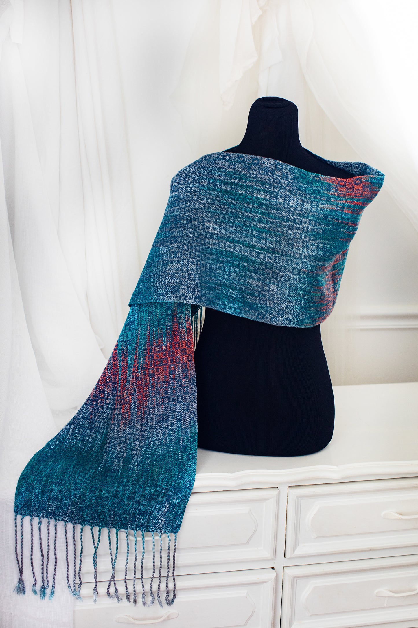 Sacred Kingfisher Classic Tencel Scarf- Barn Swallow