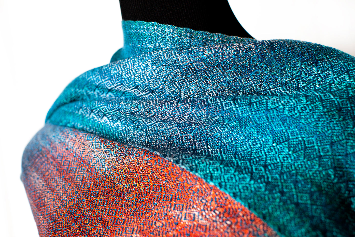 Sacred Kingifisher Skinny Tencel Scarf- Drk Teal