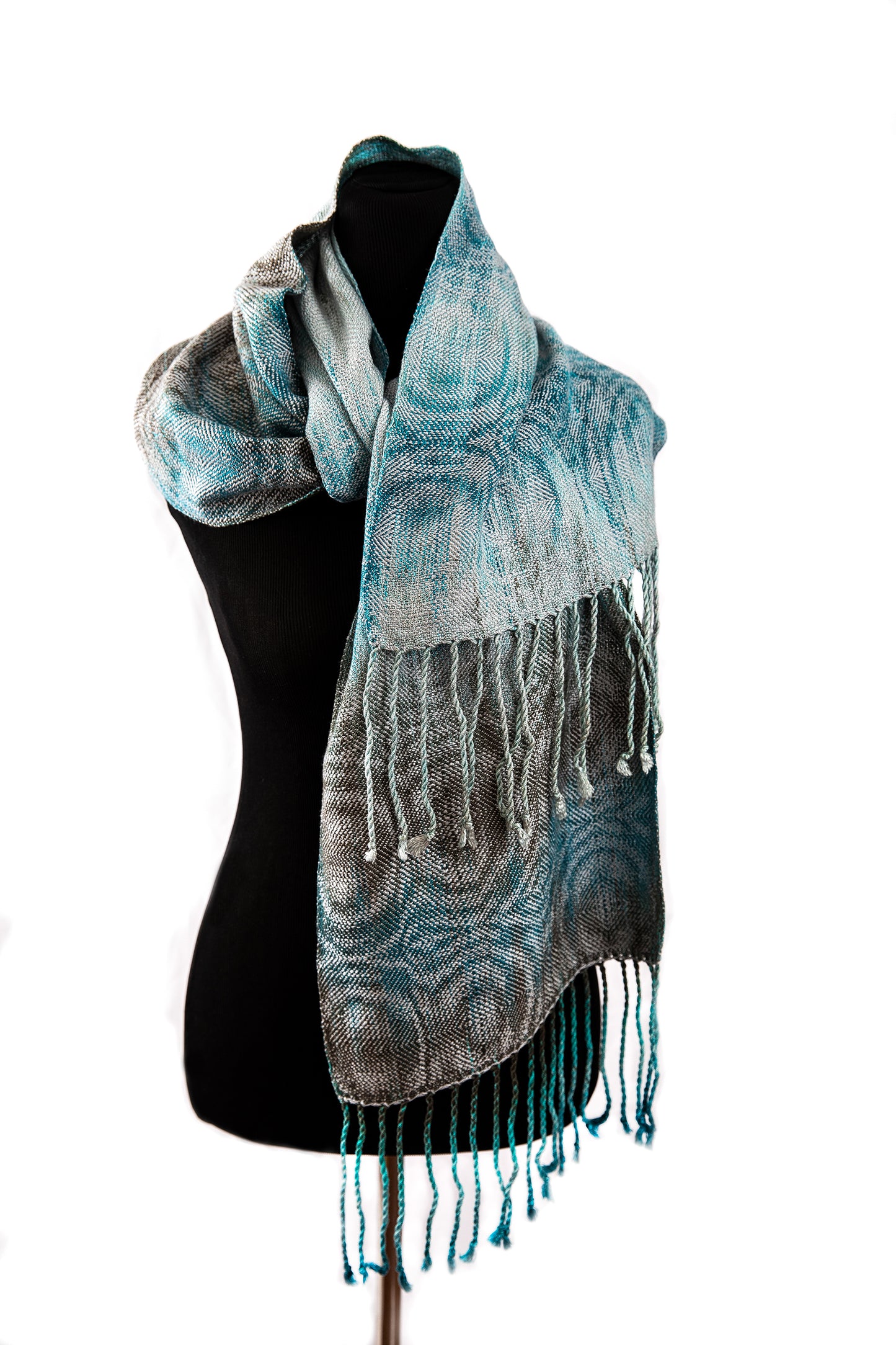 Spotted Shag Classic Tencel Scarf- Silver