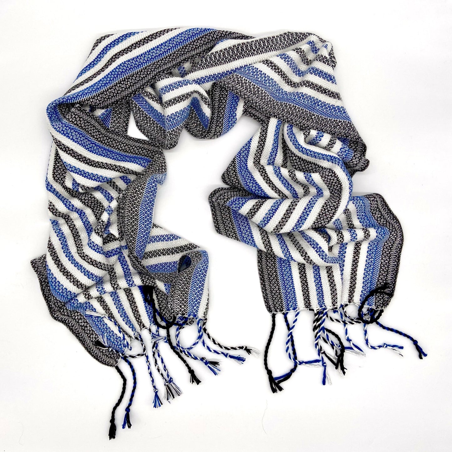 Vulture Guinea Fowl- White Reflective Scarf - Sydney Sogol, Classic Scarves, vulture-guineafowl-white-reflective-scarf,