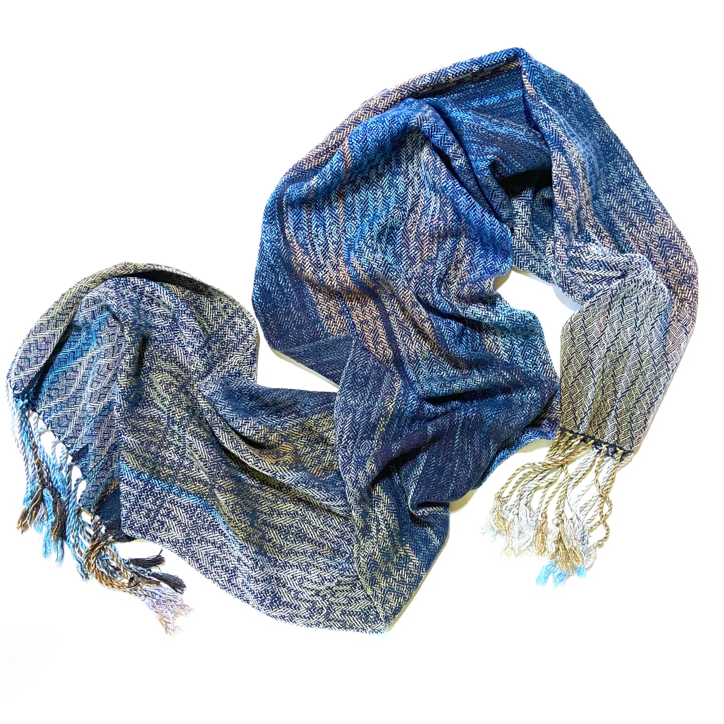 Silver Breasted Broadbill Classic Scarf - Modern Geometric Black