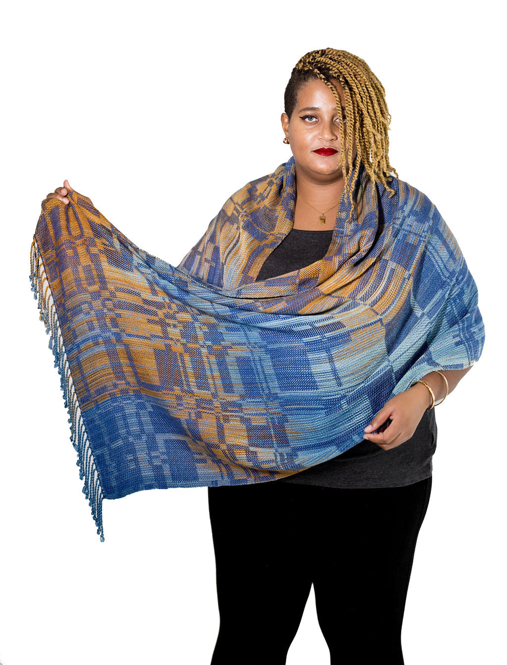 Blue Earred Kingfisher Tencel Shawl- Eastern Blue bird
