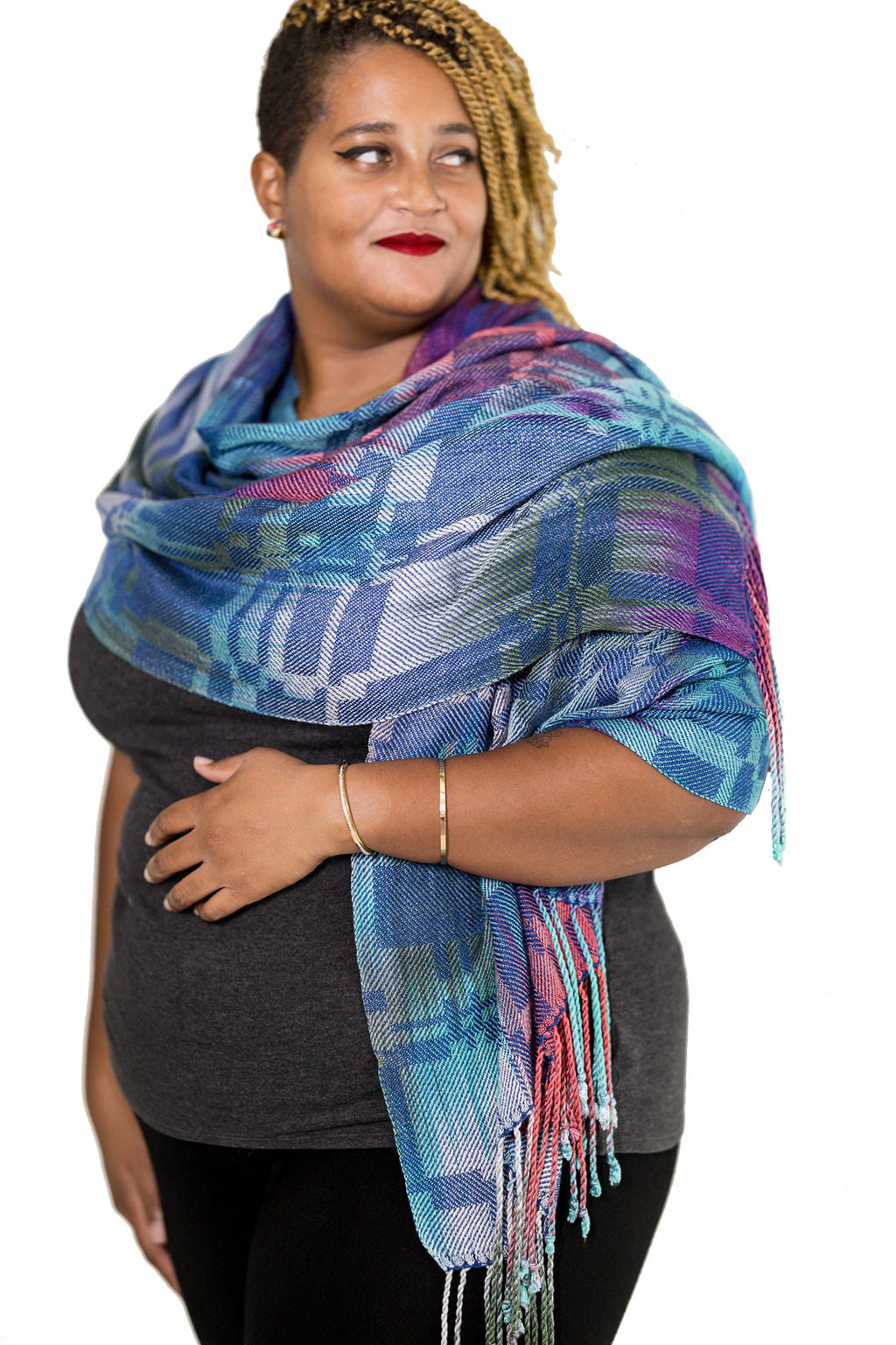 Kereru Tencel Shawl- Eastern Bluebird