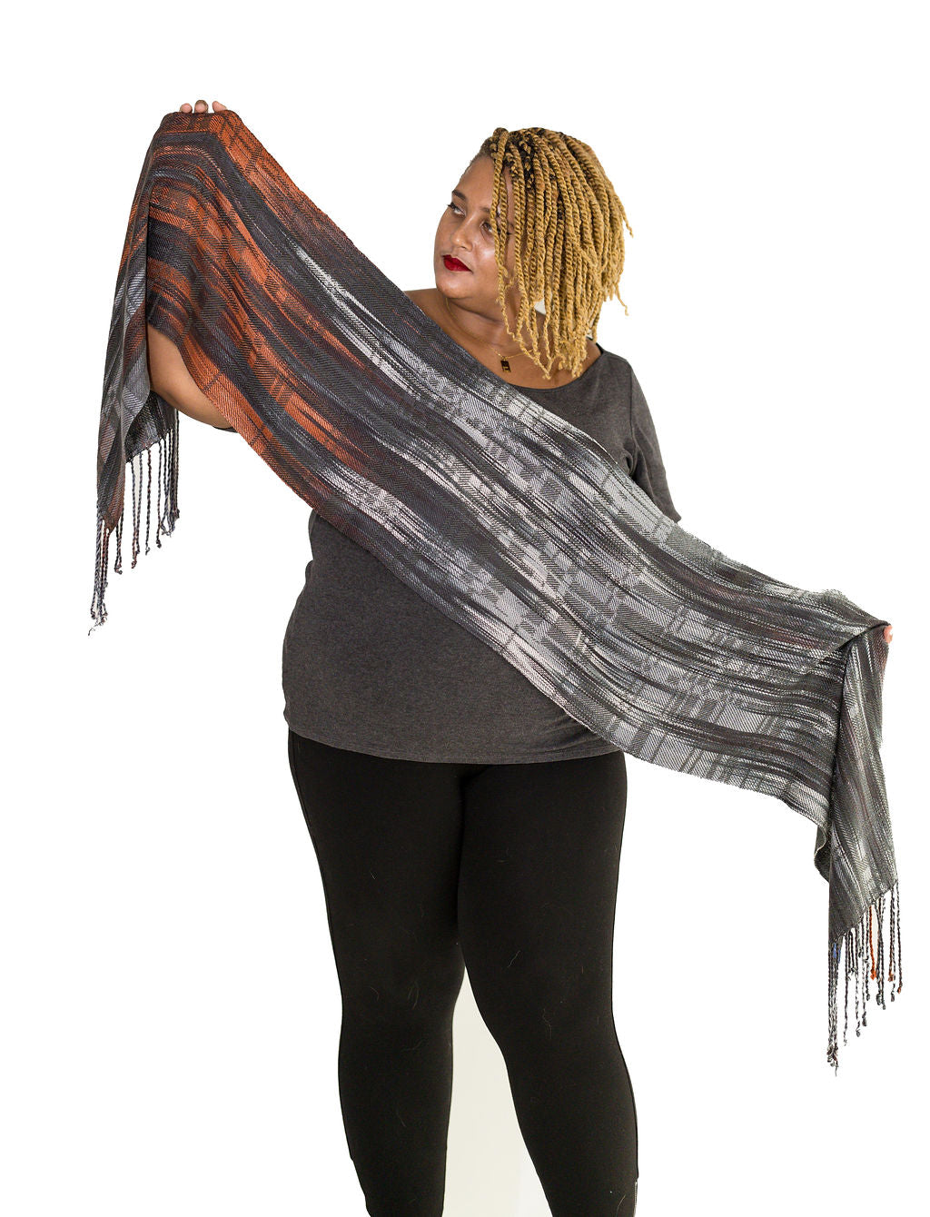 Harlequin Duck Tencel Classic Scarf -Slate