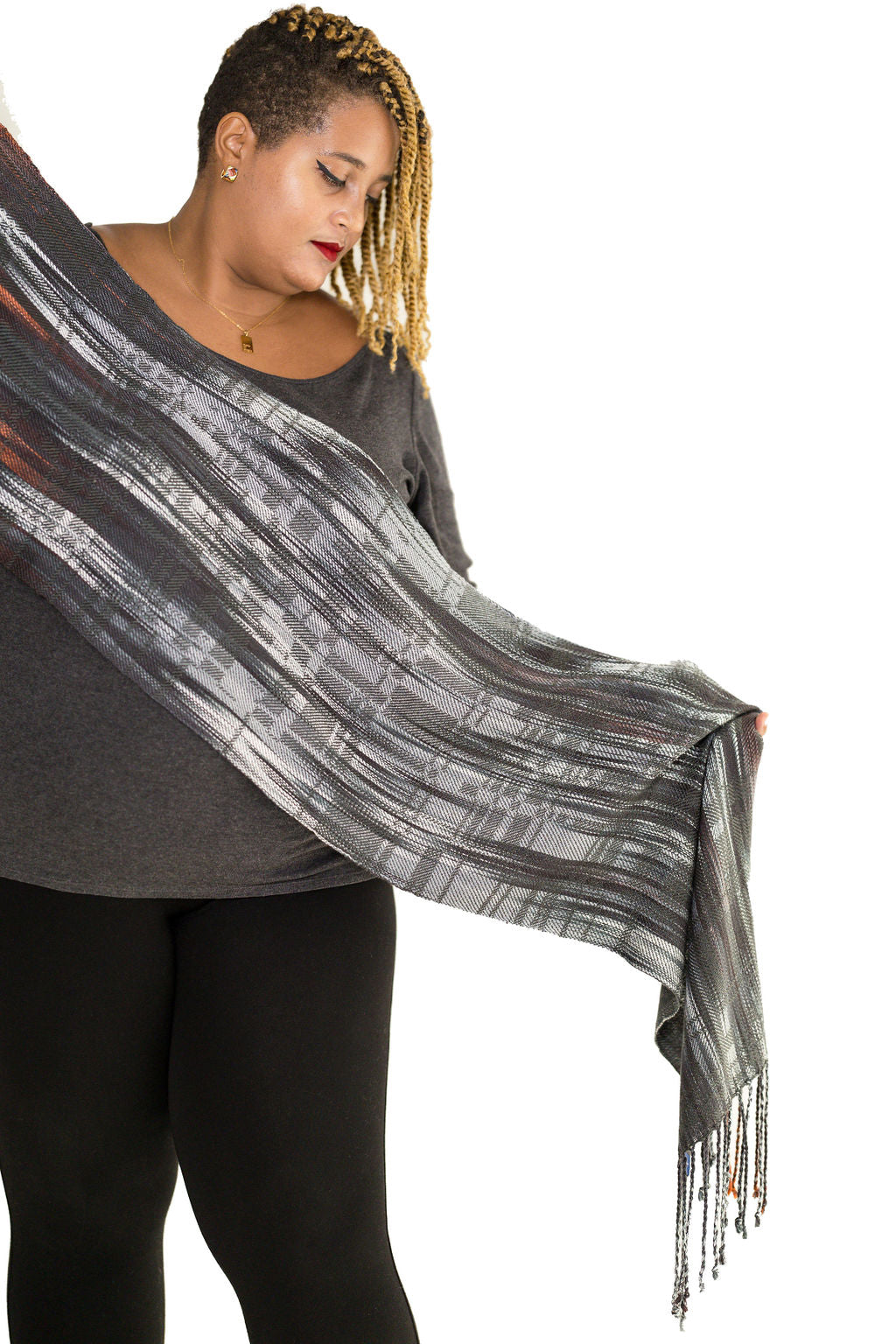 Harlequin Duck Tencel Classic Scarf -Slate