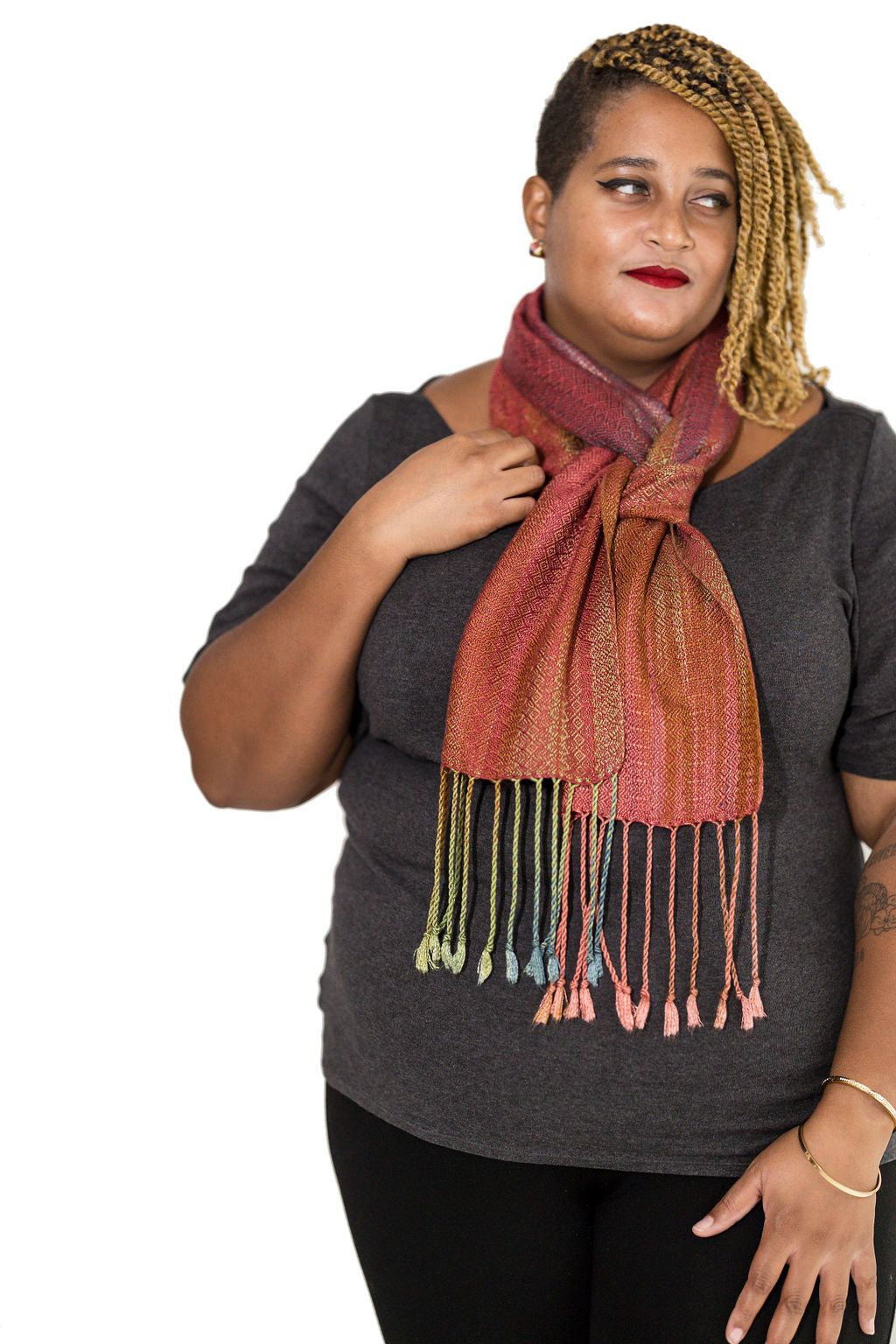 Kea Skinny Scarf- Cardinal