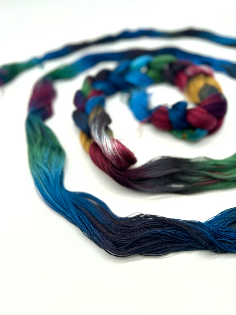 Hand Painted Warp: Tencel 8/2- Wood Duck