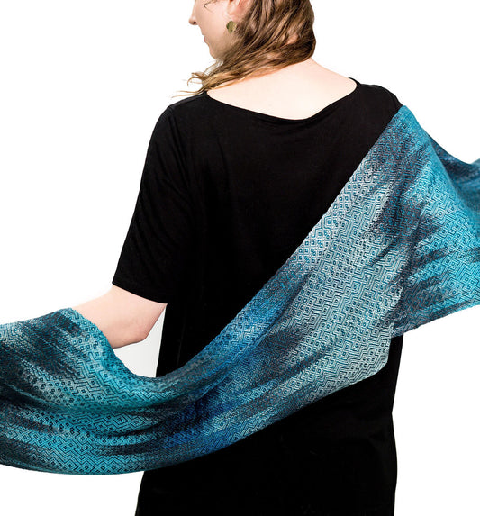 Splendid Fairy Wren Classic Tencel Scarf- Deep teal