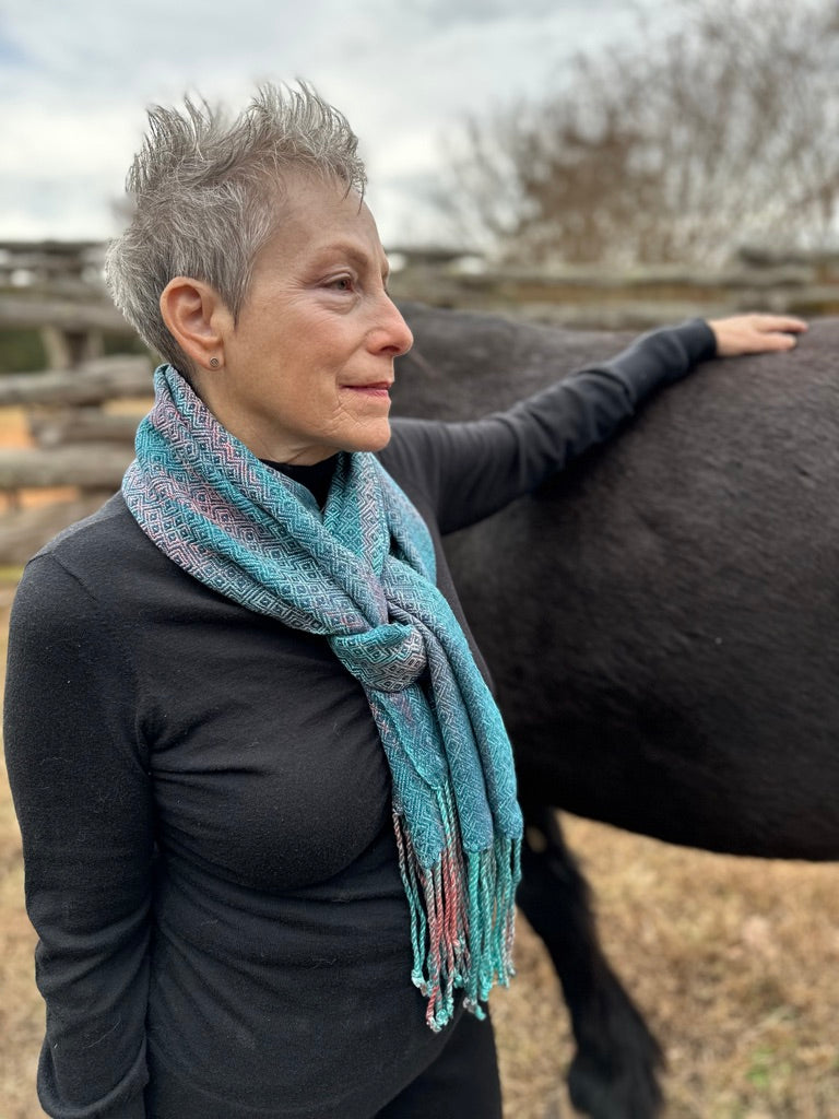 Sacred Kingfisher Classic Tencel Scarf- Barn Swallow