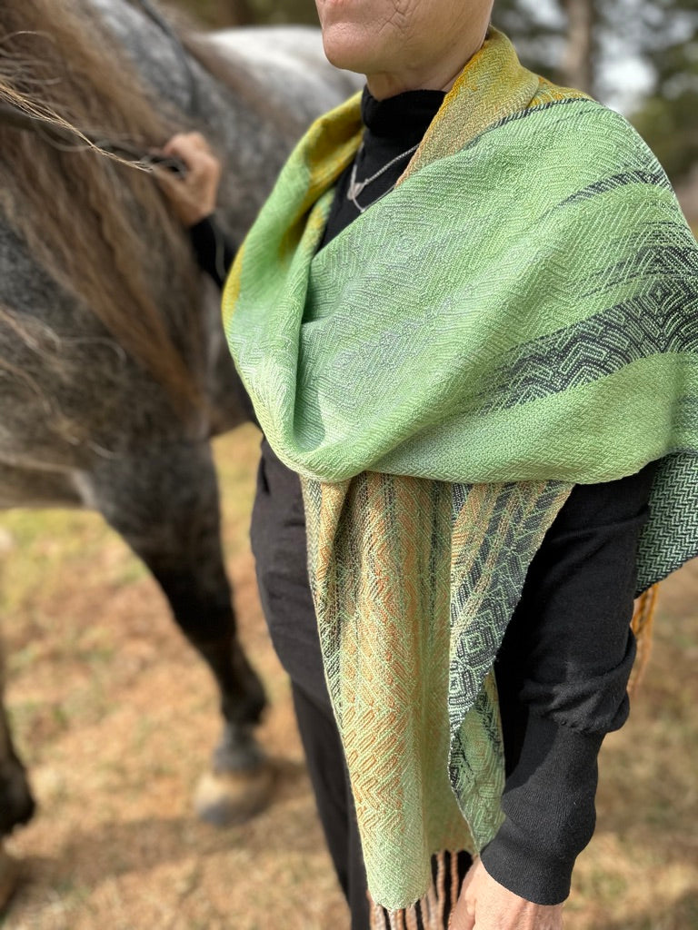 King Eider Classic Tencel Scarf- Light Green