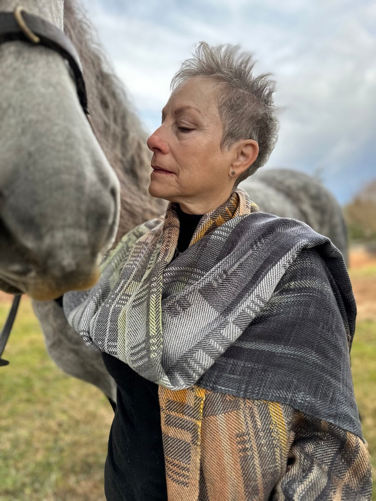 King Eider Tencel Shawl- Raven