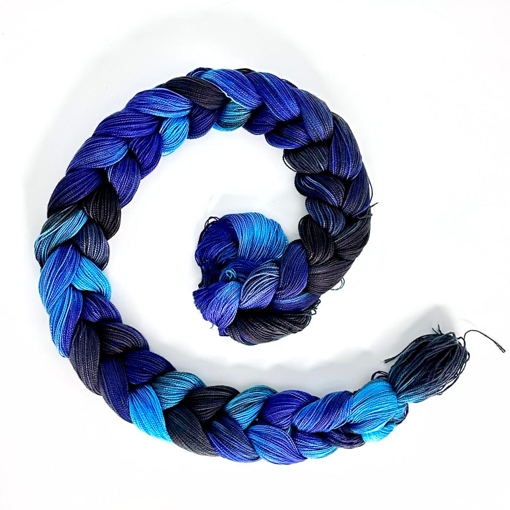 Hand Painted Warp: Tencel 5/2- Peacock Pheasant