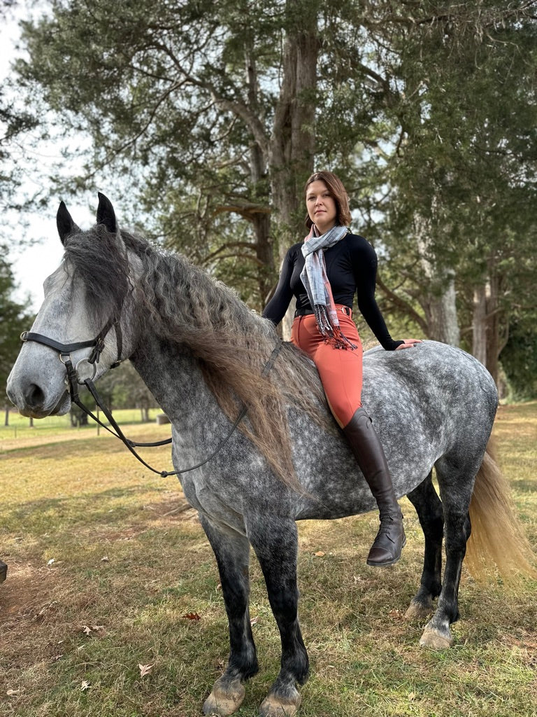 Harlequin Duck Tencel Classic Scarf -Silver