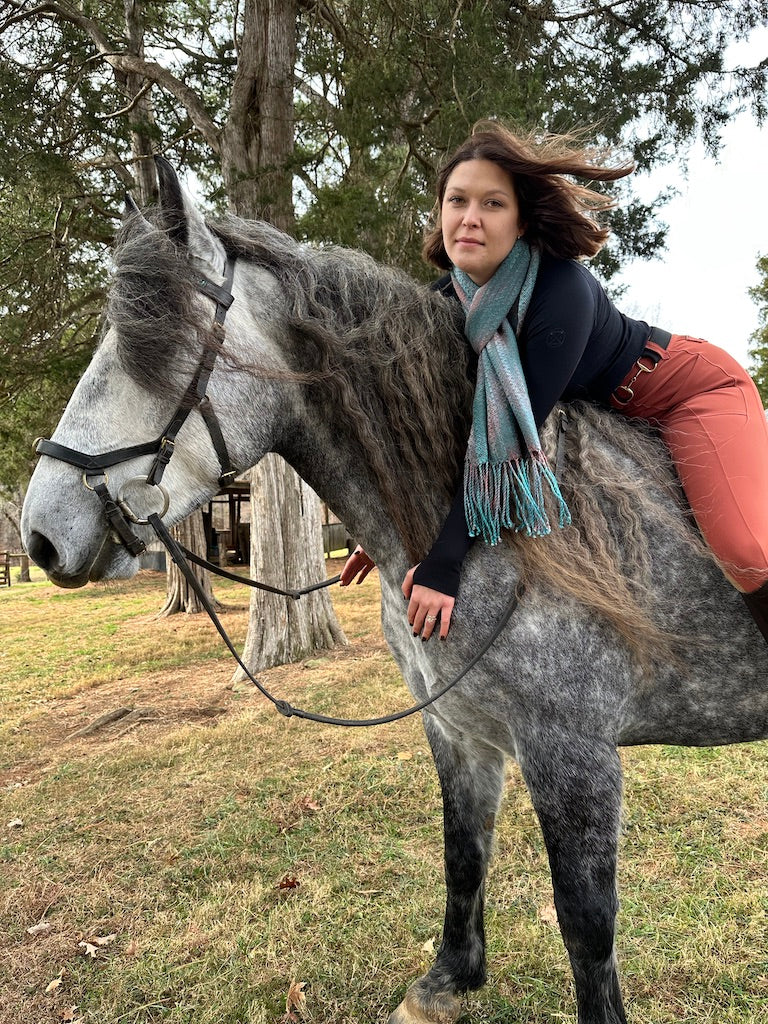 Sacred Kingfisher- M Grey Classic Scarf