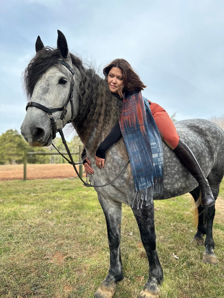 Harlequin Duck Tencel Shawl- Barn Swallow