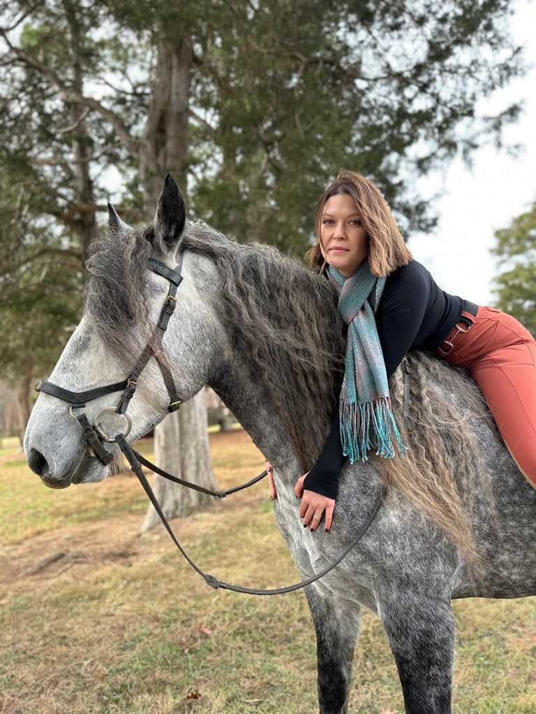 Sacred Kingfisher- M Grey Classic Scarf