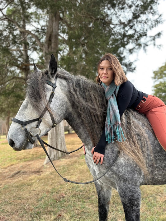 Sacred Kingfisher- M Grey Classic Scarf