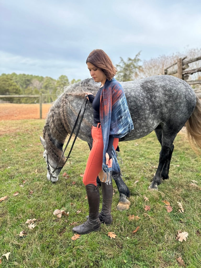 Harlequin Duck Tencel Shawl- Barn Swallow