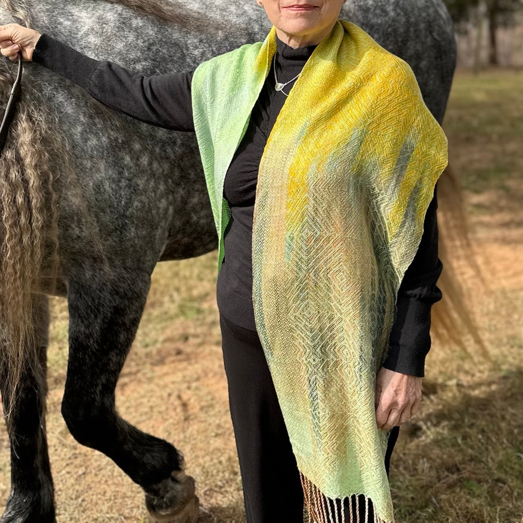 King Eider Classic Tencel Scarf- Light Green