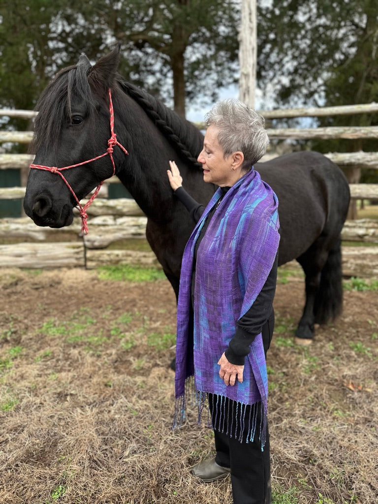Peacock Pheasant Classic tencel scarf- SunAngel