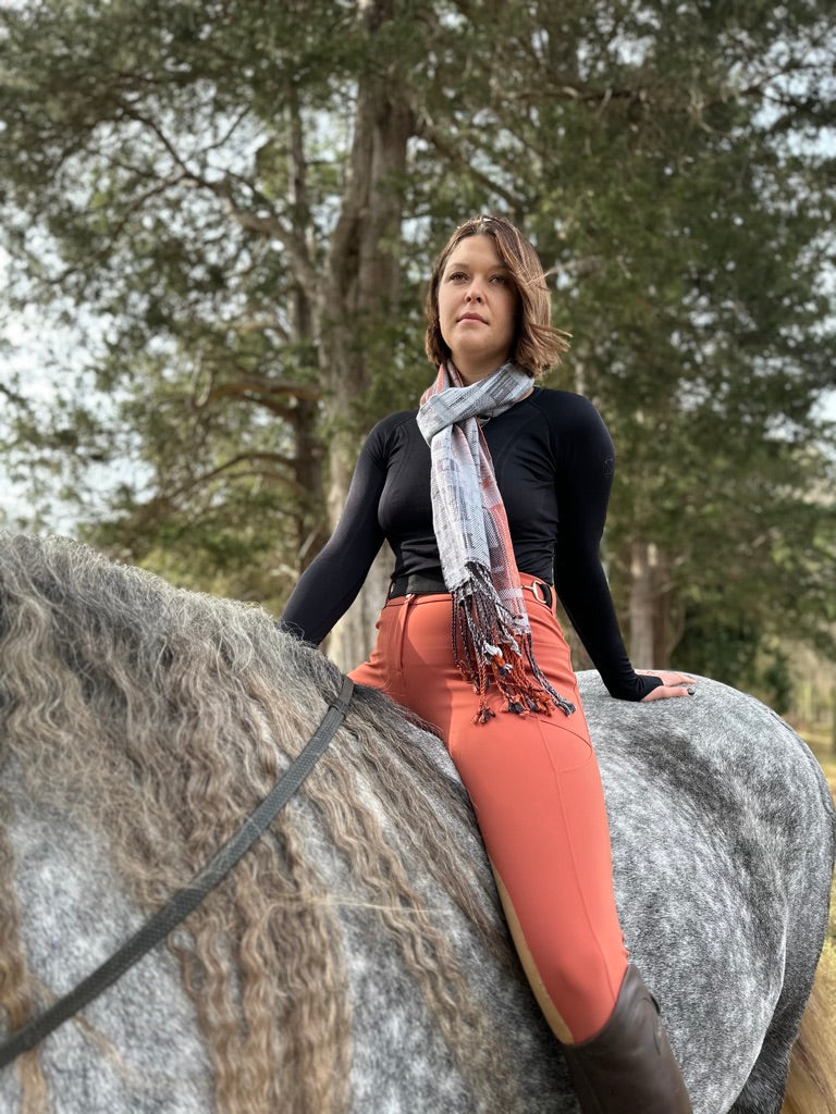 Harlequin Duck Tencel Classic Scarf -Silver