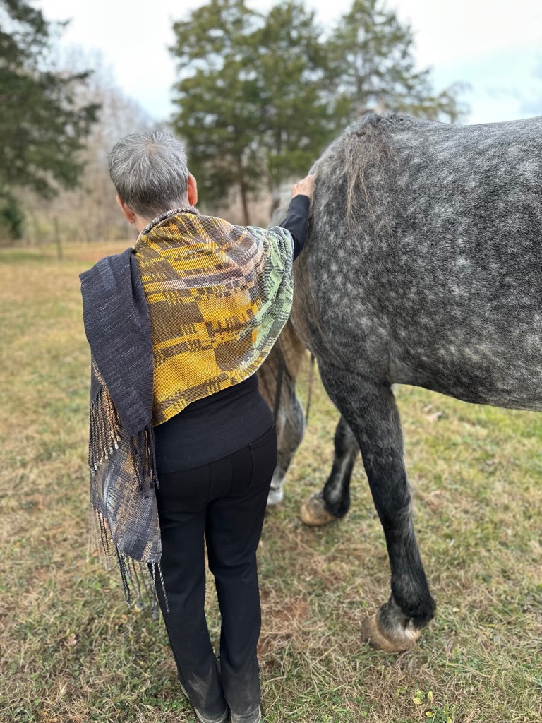 King Eider Tencel Shawl- Raven
