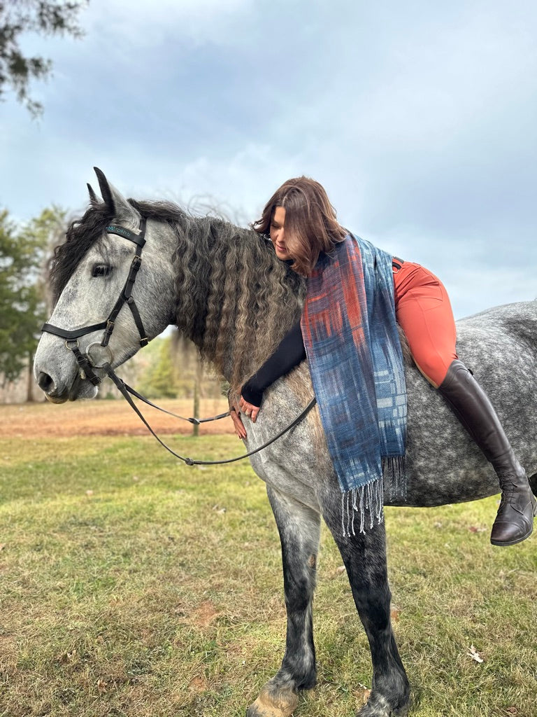 Harlequin Duck Tencel Shawl- Barn Swallow