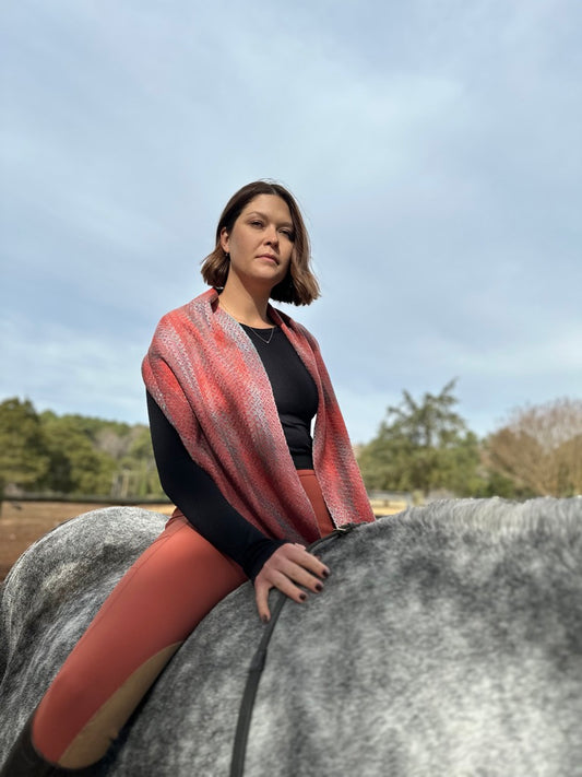 Sacred Kingfisher Classic Tencel Scarf- Cayenne