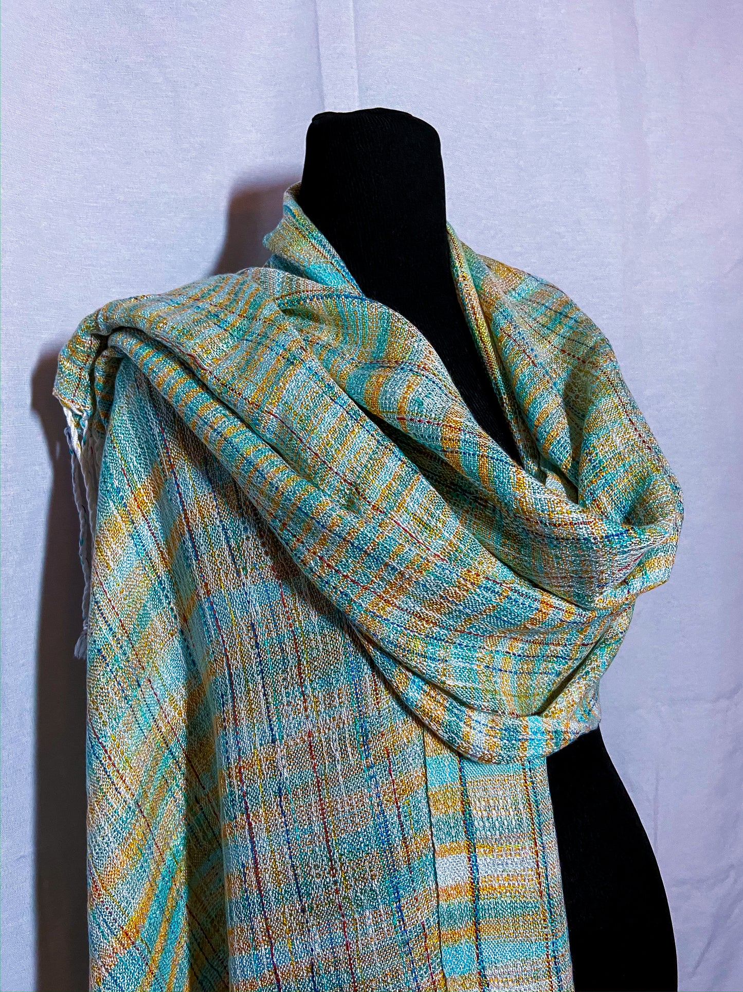 Kingfisher Blanket Scarf 3 - Sydney Sogol, Wearable Art, Blanket Scarves, kingfisher-blanket-scarf-3, 