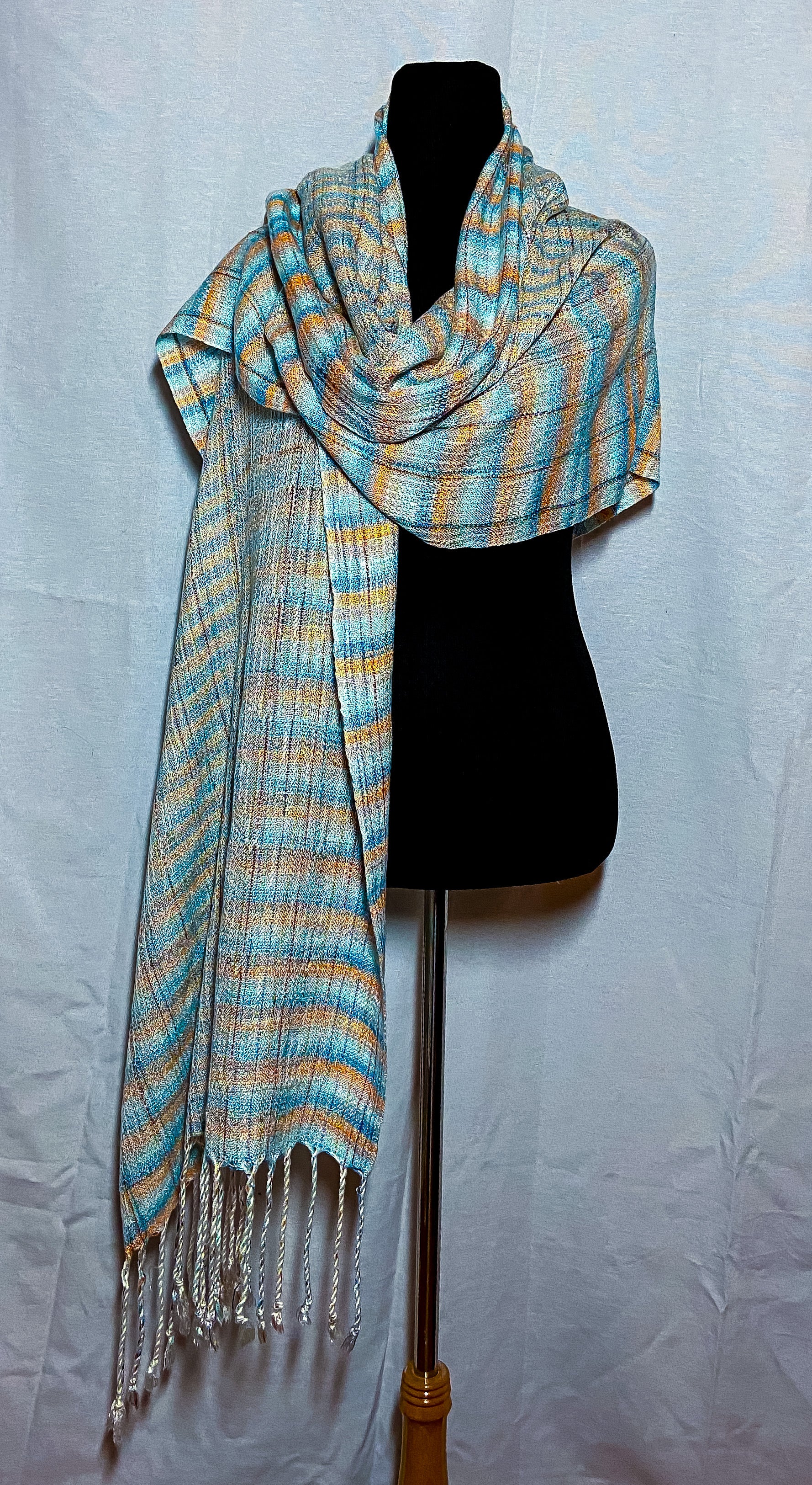 Kingfisher Blanket Scarf 2 - Sydney Sogol, Wearable Art, Blanket Scarves, kingfisher-blanket-scarf-2, 