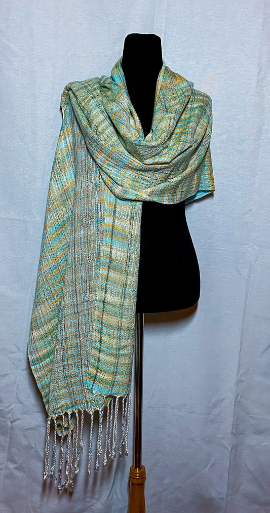 Kingfisher Blanket Scarf 3 - Sydney Sogol, Wearable Art, Blanket Scarves, kingfisher-blanket-scarf-3, 