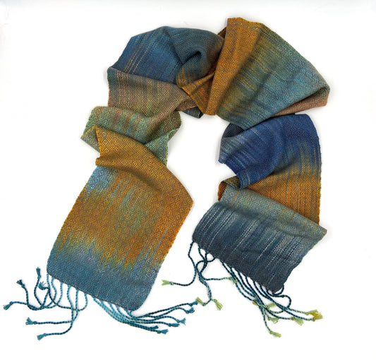 Common Kingfisher- Medium Grey - Sydney Sogol, Skinny Scarves, common-kingfisher-grey, 