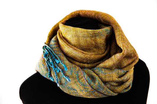Golden Tailed Sapphire Classic Tencel Scarf-Barn Owl Bronze