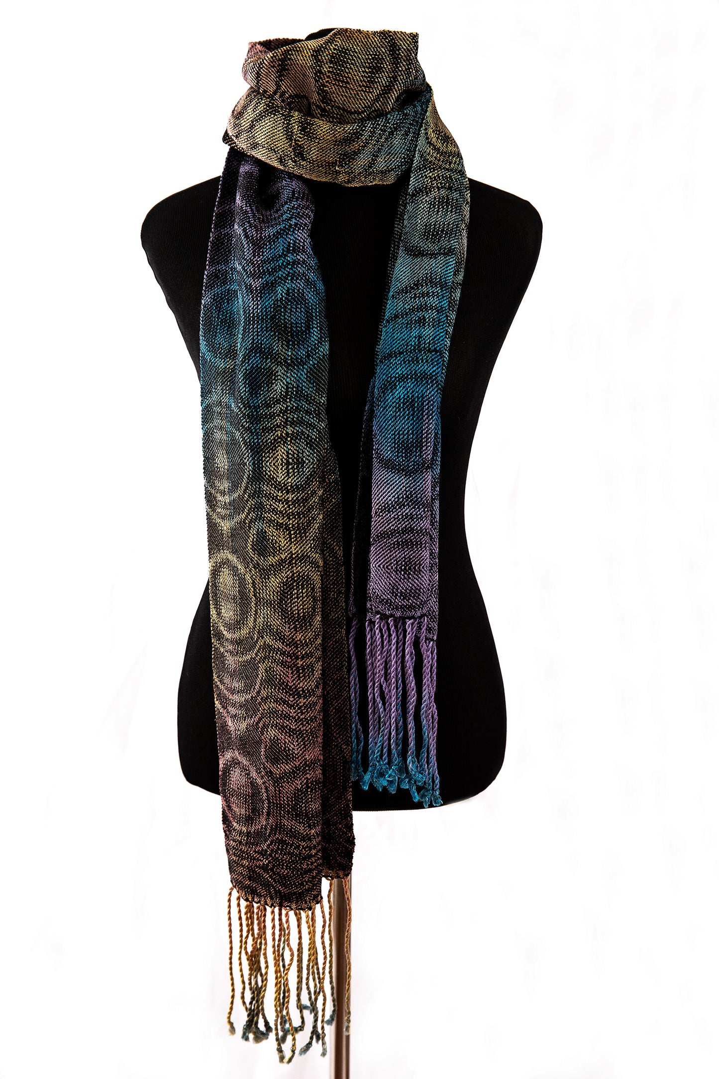 Golden Tailed Sapphire Classic Tencel Scarf-Raven