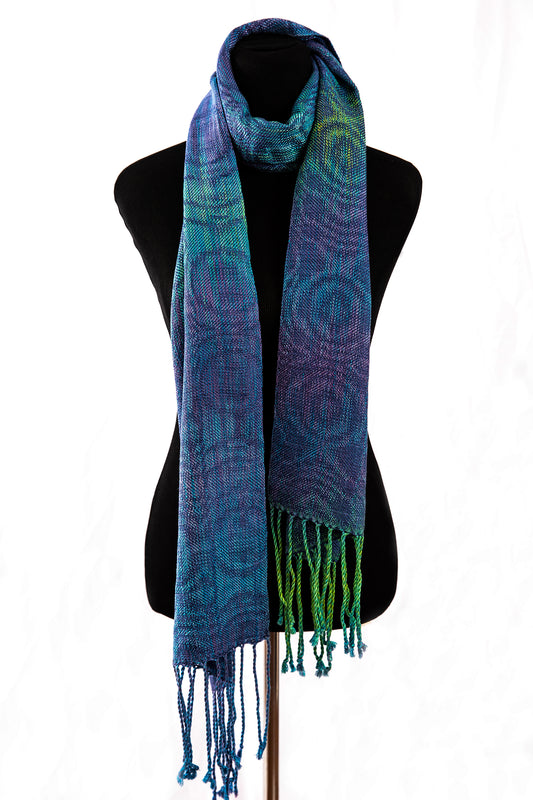 Himalayan Pheasant Classic Tencel Scarf- Purple Martin