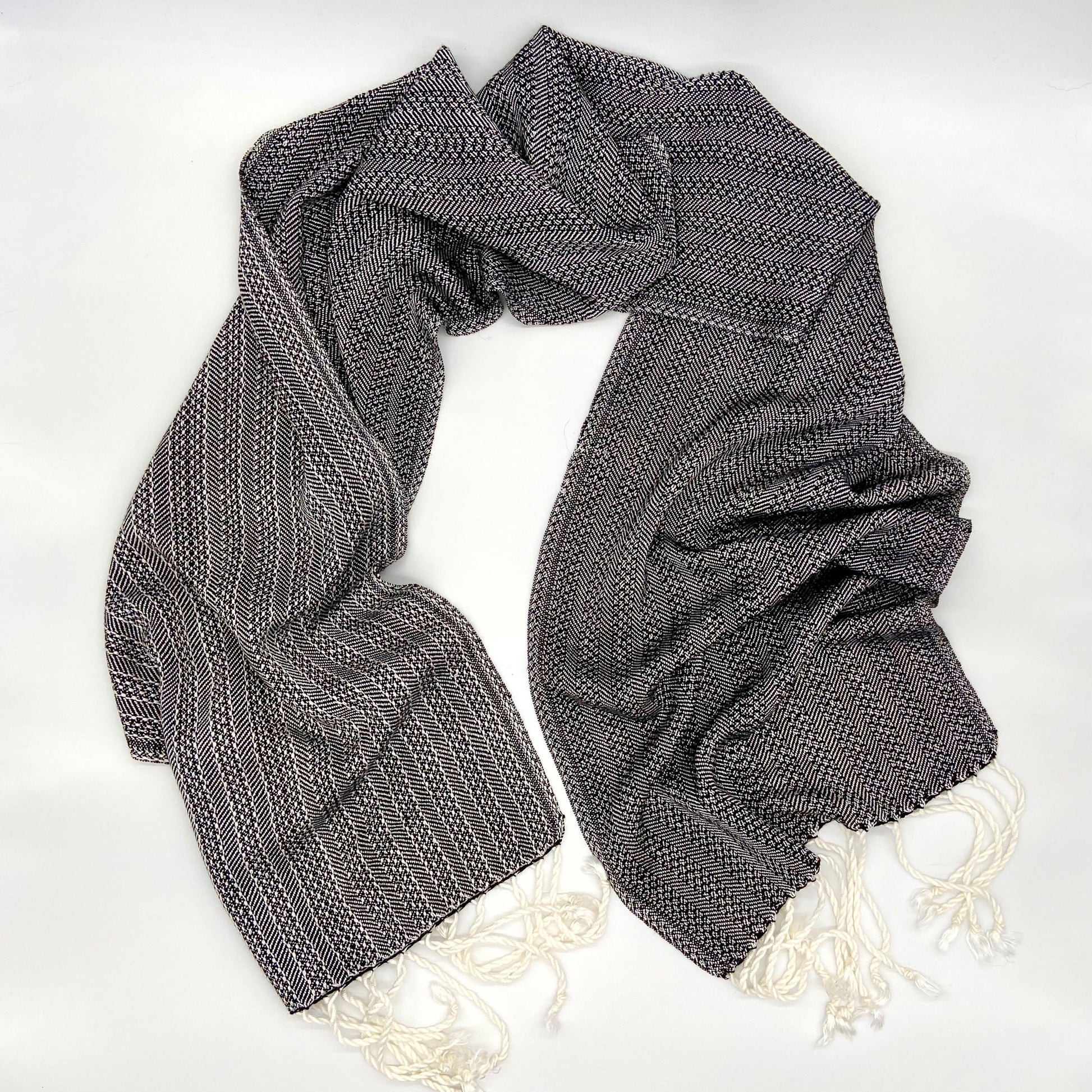 Classic Neutral- Black and White - Sydney Sogol, Classic Scarves, classic-neutral-black-and-white, scarf, tencel