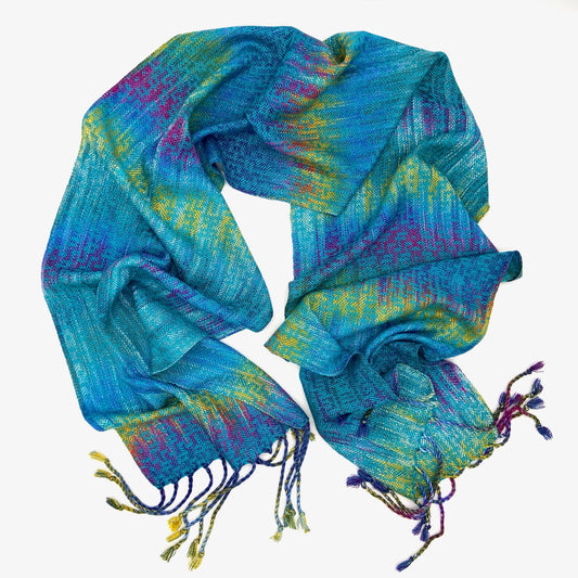 Oriental Dwarf Kingfisher Skinny Scarf- Various Colors - Sydney Sogol, Skinny Scarves, pre-order-oriental-dwarf-kingfisher-skinny-scarf, eco-friendly scarf, scarf, skinny scarf, tencel scarf,