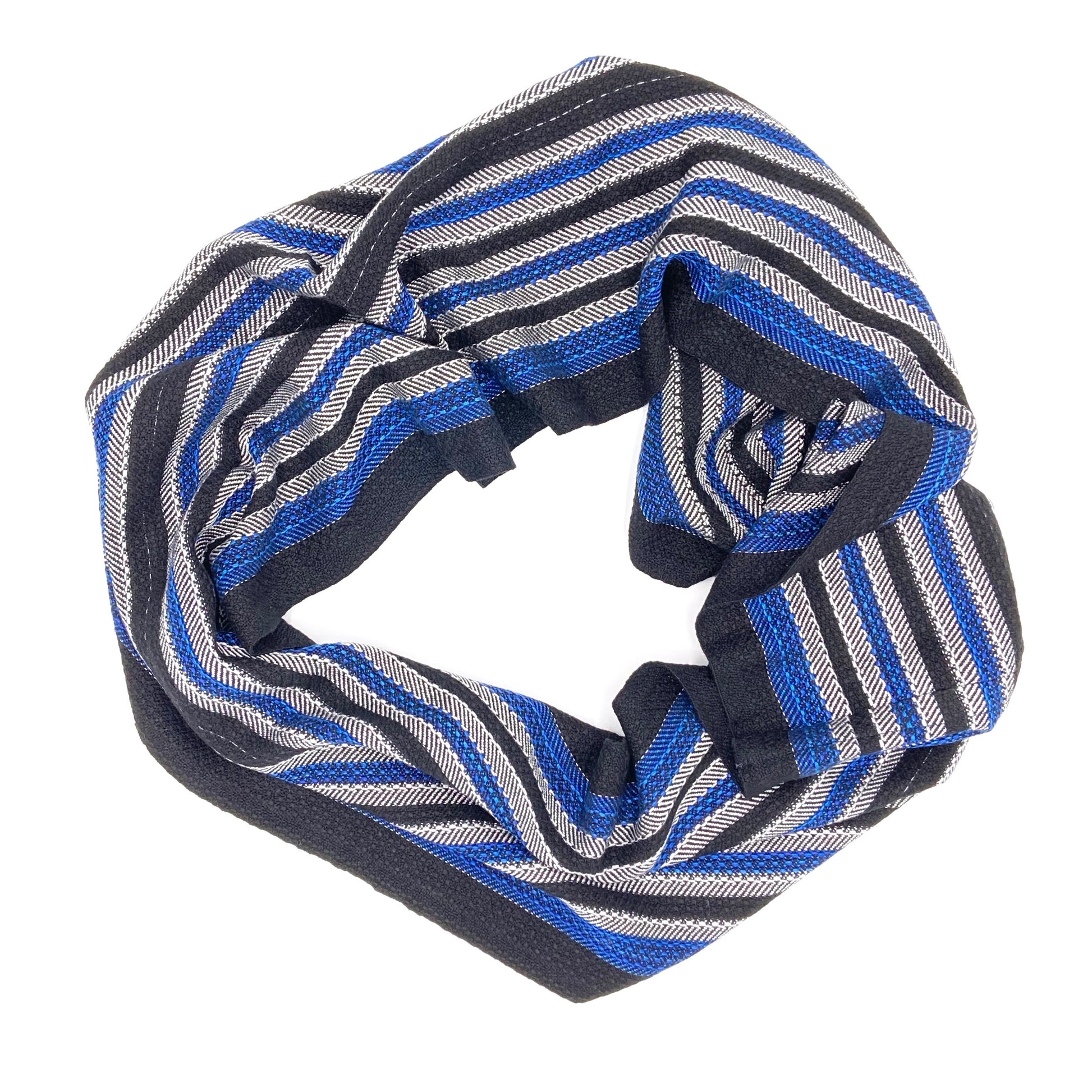 Vulture Guinea Fowl Reflective Infinity Scarves-Black - Sydney Sogol, Infinity Scarves, vultute-gunea-fowl-infinity-scares-black, eco-friendly scarf, infinity scarf, night safe scarf, reflect