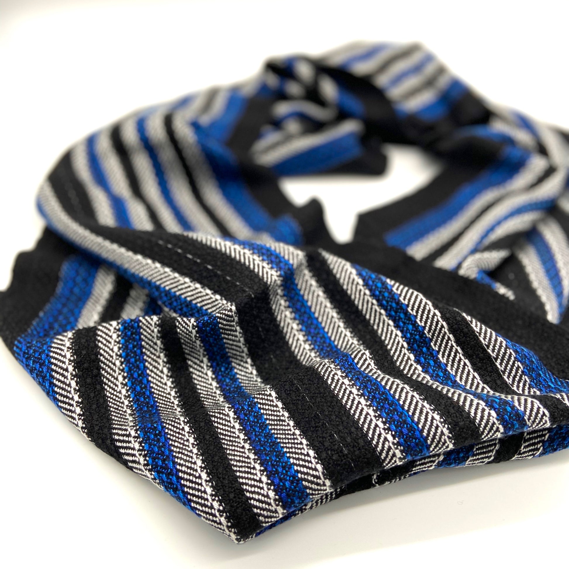 Vulture Guinea Fowl Reflective Infinity Scarves-Black - Sydney Sogol, Infinity Scarves, vultute-gunea-fowl-infinity-scares-black, eco-friendly scarf, infinity scarf, night safe scarf, reflect