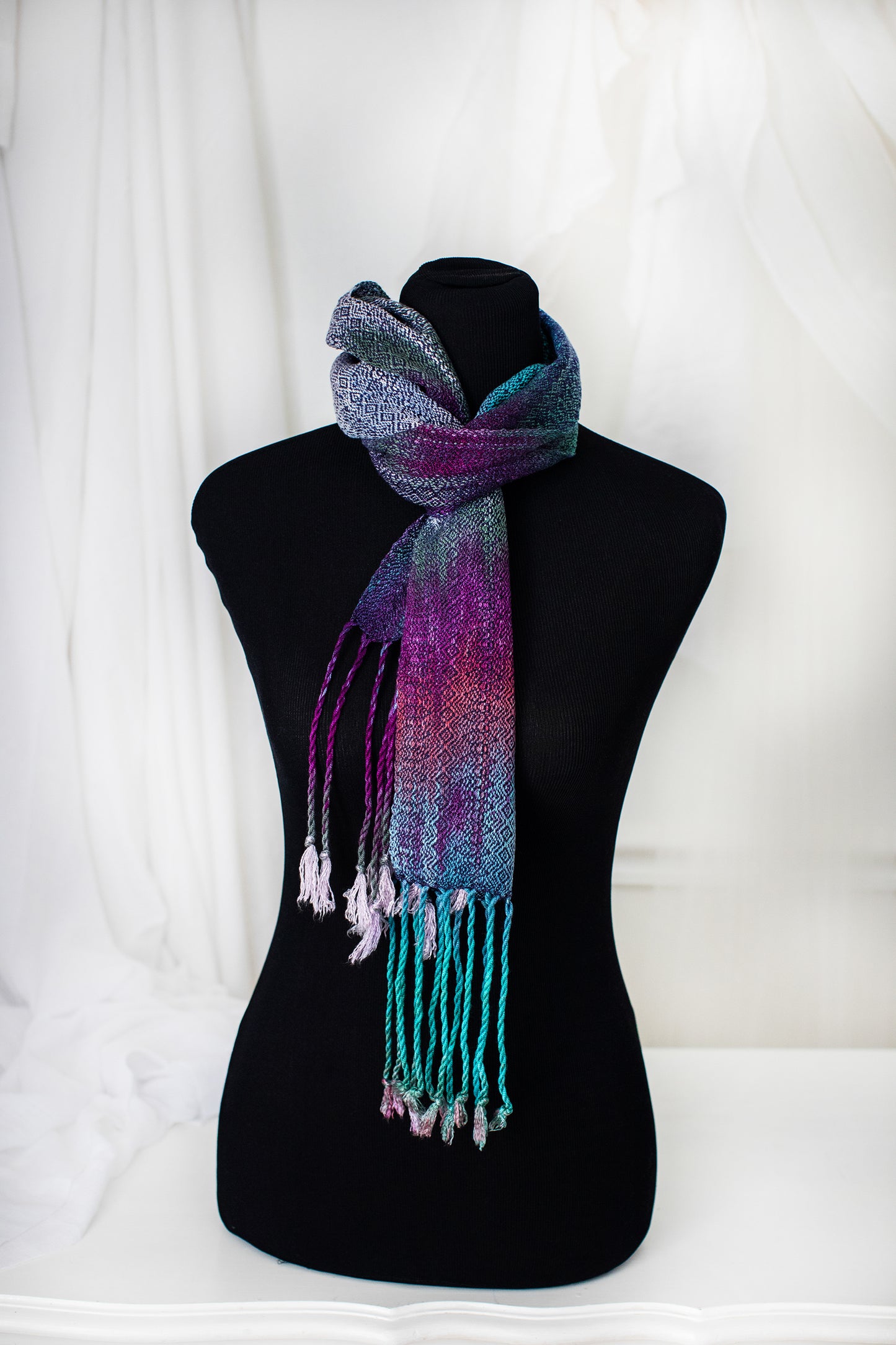Kereru- Purple Martin Skinny Scarf
