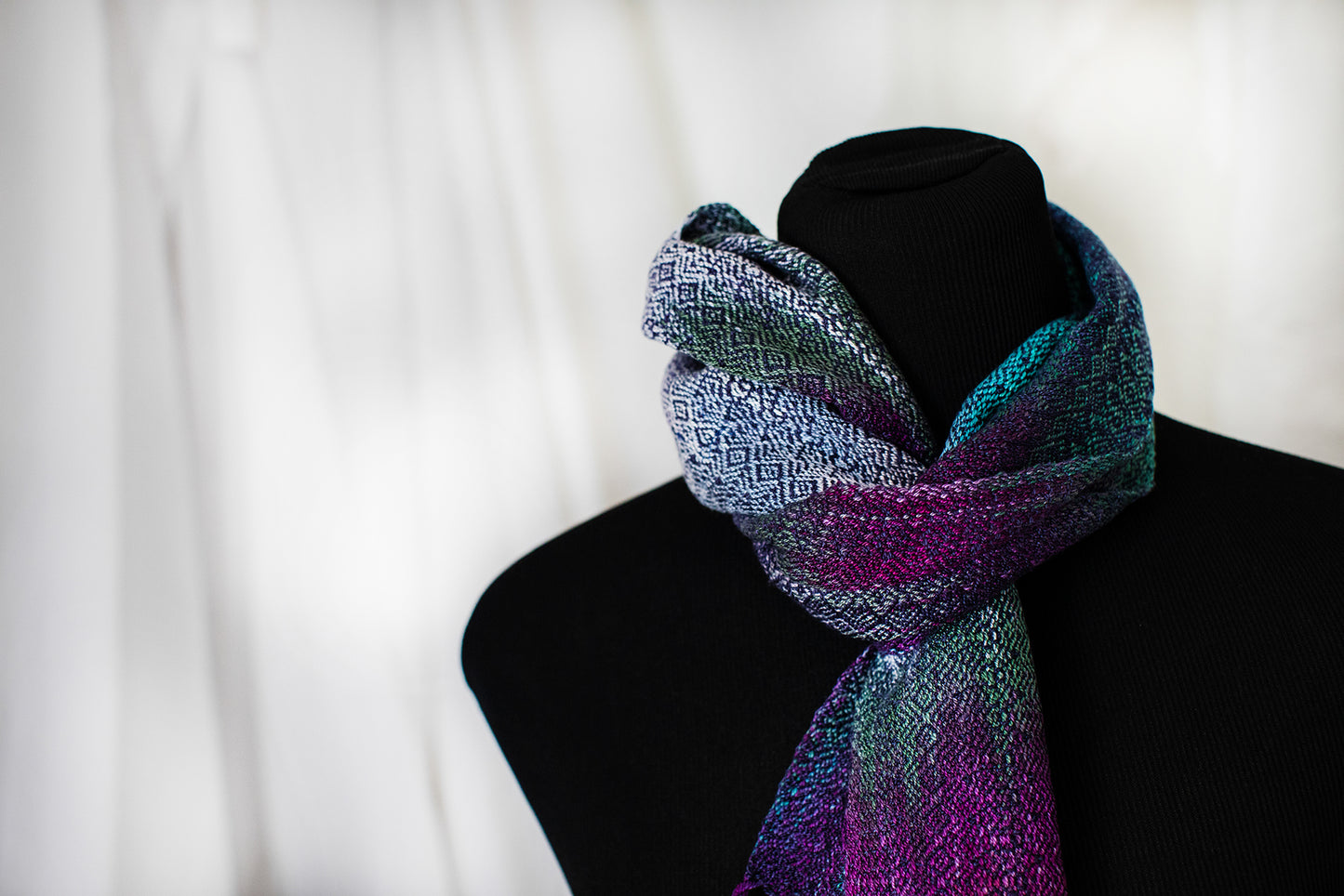 Kereru- Purple Martin Skinny Scarf