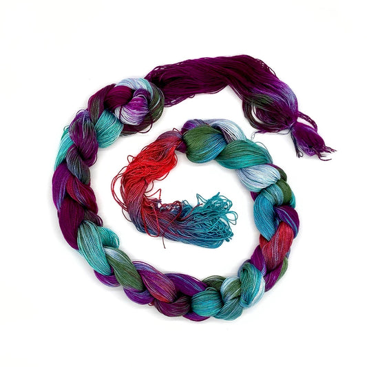 Hand Painted Warp: Tencel 5/2- Kereru - Sydney Sogol, Hand dyed Yarn, hand-painted-tencel-5-2-kereru, Eco-friendly Yarn, Hand dyed warp, handpainted warp, tencel Warp, tencel yarn, warp, Weav